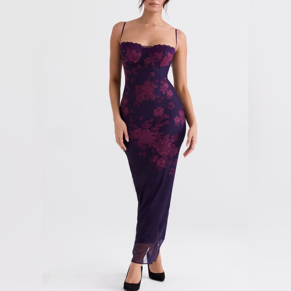 House of CB Dark Purple Maxi Dress